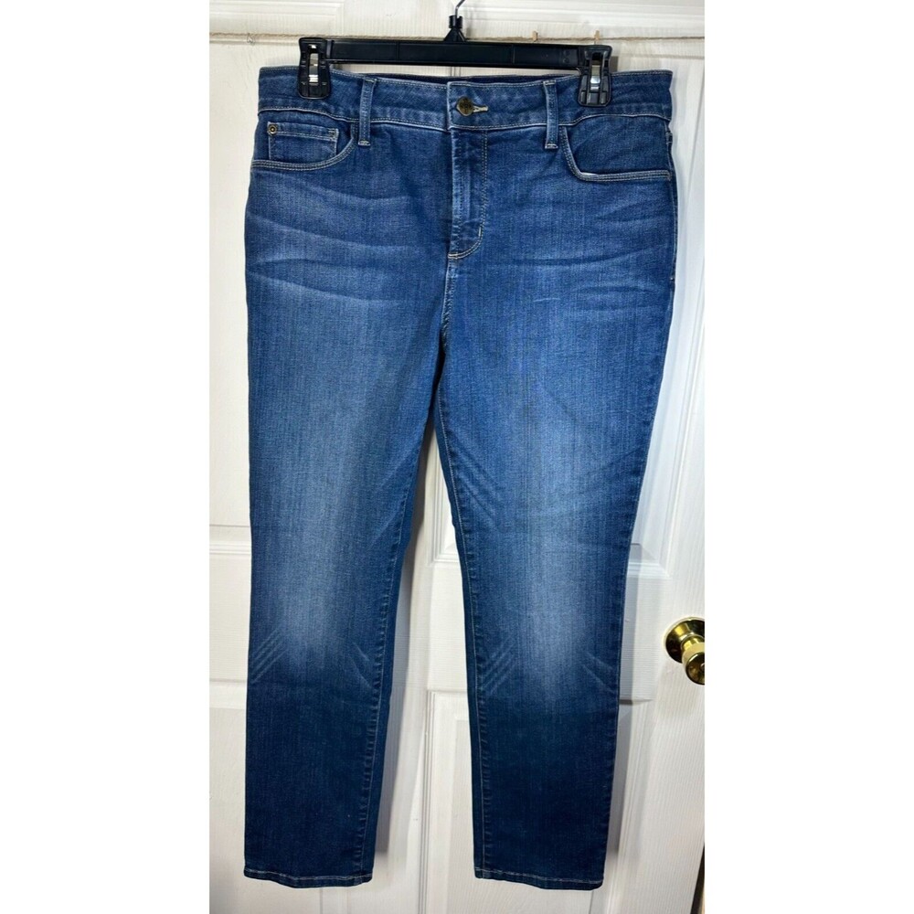 NYDJ Sheri Slim Jeans Women's Size 12p Medium Wash Lift and Tuck Excellent Cond